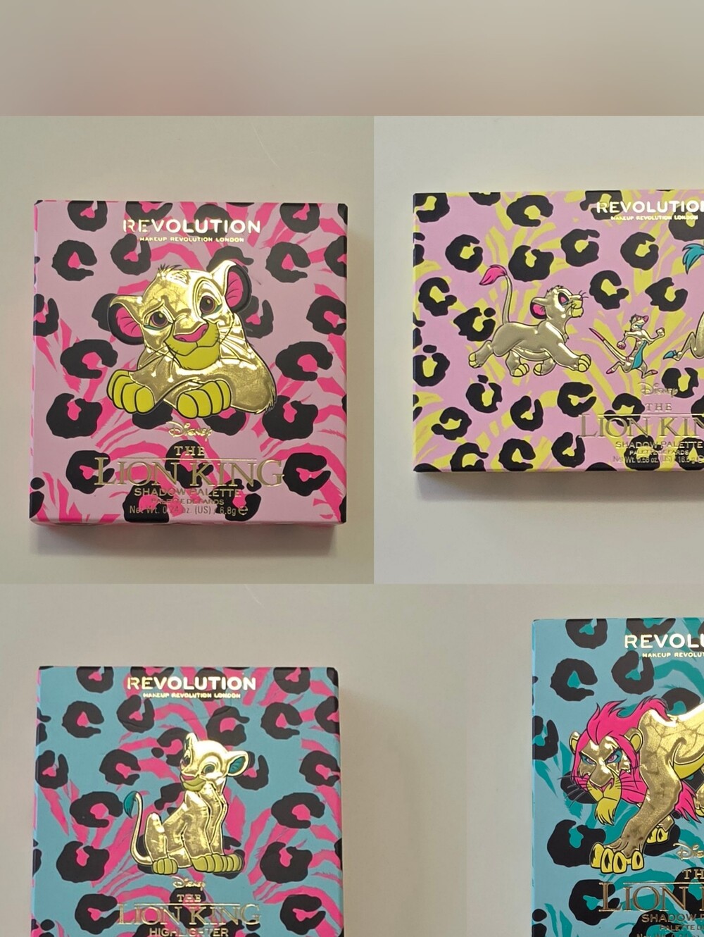 Makeup Revolution X Disney The Lion King 3 Palette Set & 1 Highlighter